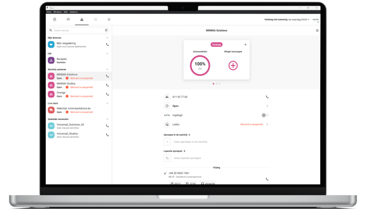 Demo van VoIP bij MINIMA voor Zakelijke telefonie